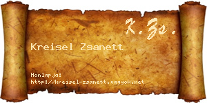 Kreisel Zsanett névjegykártya